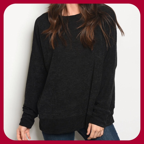 Black Long Sleeve Sweater - Picture 1 of 3